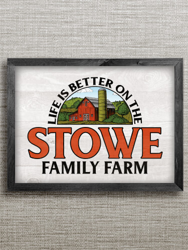 Life Is Better Farm Black Framed Wall Art 16.5 x 12.5