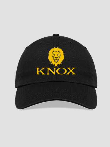 Lion Black Embroidered Hat