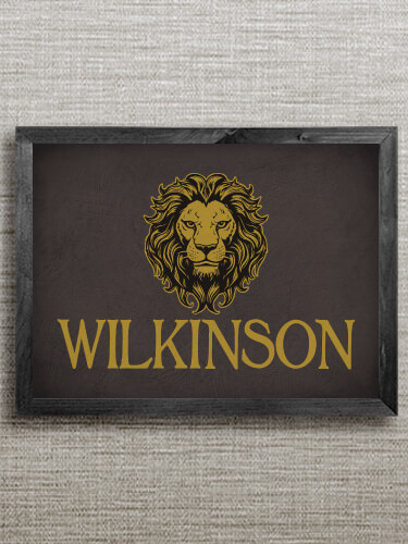 Lion Black Framed Wall Art 16.5 x 12.5