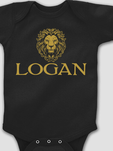 Lion Black Baby Bodysuit