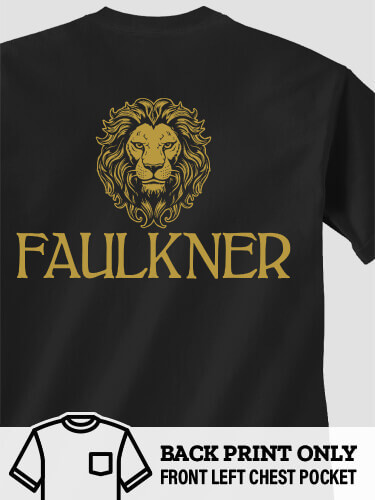 Lion Black Adult Pocket T-Shirt