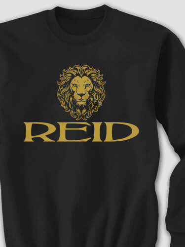 Lion Black Adult Sweatshirt