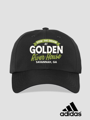 Livin' The Dream River House Black Embroidered Adidas Hat