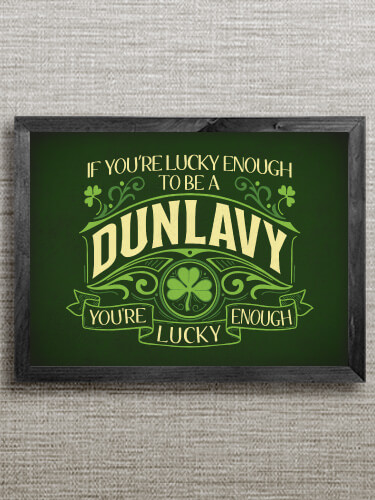 Lucky Enough Black Framed Wall Art 16.5 x 12.5