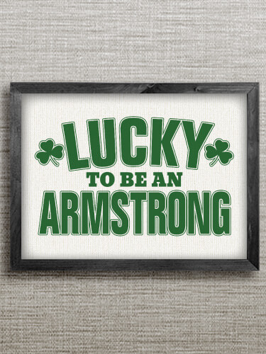Lucky To Be Black Framed Wall Art 16.5 x 12.5