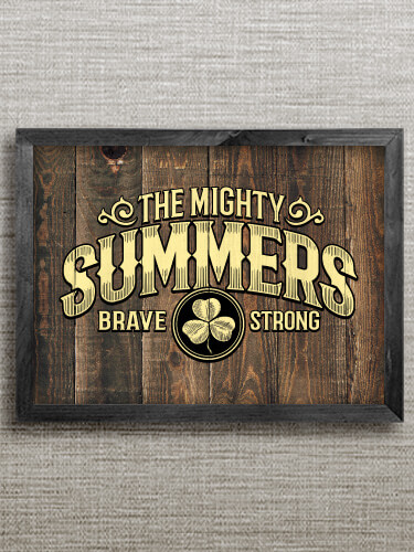 Mighty Black Framed Wall Art 16.5 x 12.5