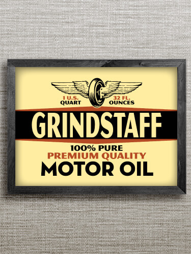 Motor Oil Black Framed Wall Art 16.5 x 12.5