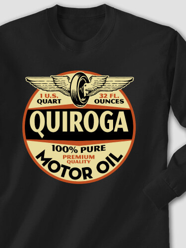 Motor Oil Black Adult Long Sleeve