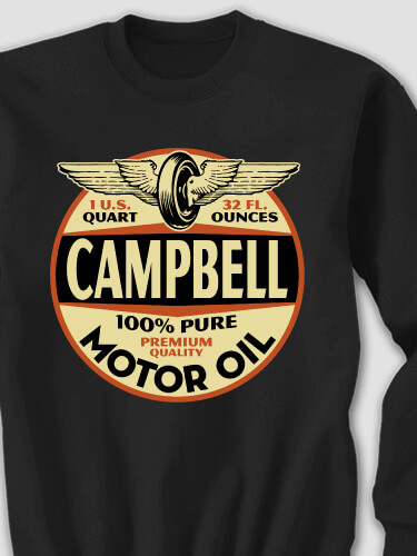 Motor Oil Black Adult Sweatshirt