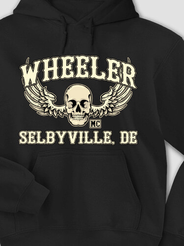 Motorcycle Club Black Adult Hooded Sweatshirt