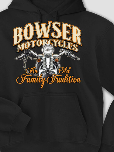 Motorcycle Family Tradition Black Adult Hooded Sweatshirt