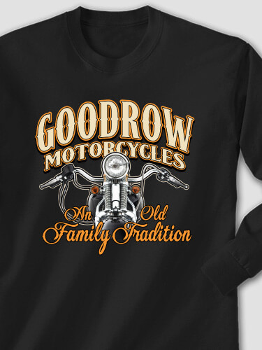 Motorcycle Family Tradition Black Adult Long Sleeve