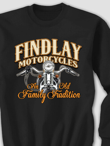 Motorcycle Family Tradition Black Adult Sweatshirt