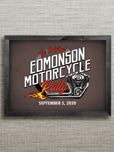 Motorcycle Rally Black Framed Wall Art 16.5 x 12.5