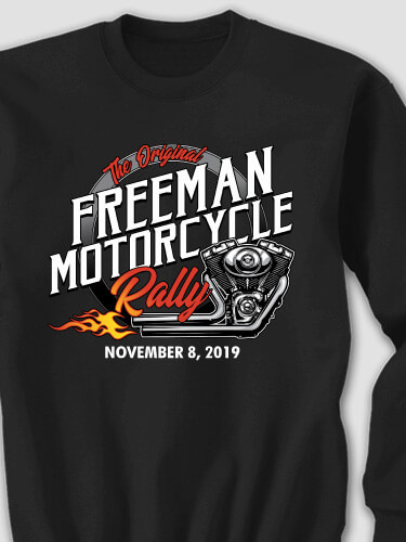 Motorcycle Rally Black Adult Sweatshirt