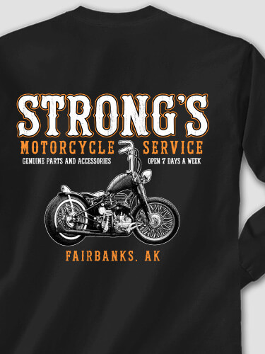 Motorcycle Service BP Black Adult Long Sleeve