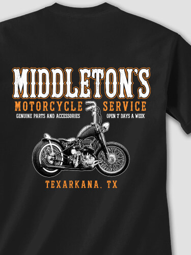 Motorcycle Service BP Black Adult T-Shirt