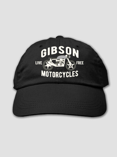 Motorcycles Black Embroidered Hat
