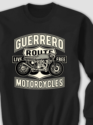 Motorcycles Black Adult Sweatshirt