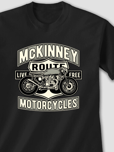 Motorcycles Black Adult T-Shirt