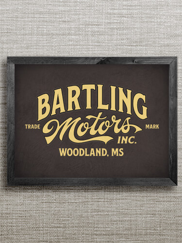 Motors Black Framed Wall Art 16.5 x 12.5