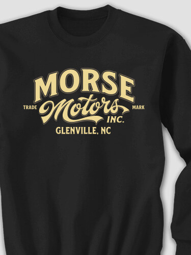 Motors Black Adult Sweatshirt