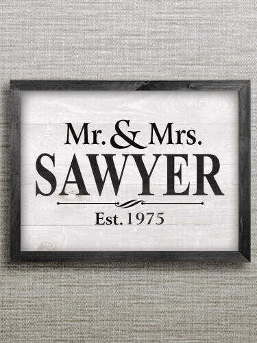 Mr and Mrs Black Framed Wall Art 16.5 x 12.5