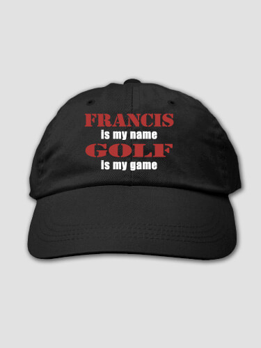 Name Game Black Embroidered Hat