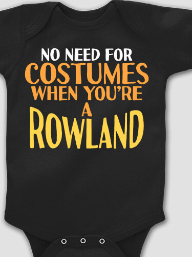 No Need For Costumes Black Baby Bodysuit