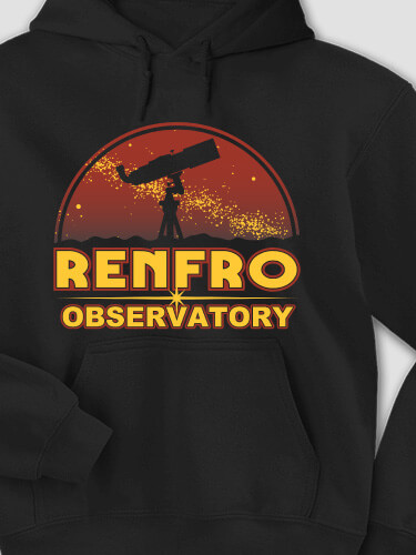 Observatory Black Adult Hooded Sweatshirt