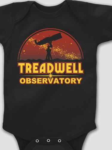 Observatory Black Baby Bodysuit