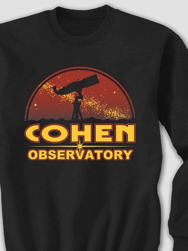 Observatory Black Adult Sweatshirt