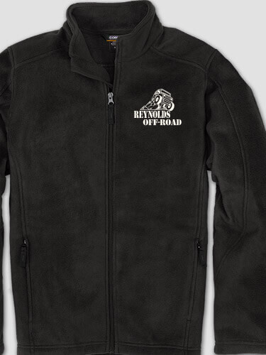 Off-Road Black Embroidered Zippered Fleece