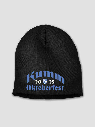 Oktoberfest Black Embroidered Beanie