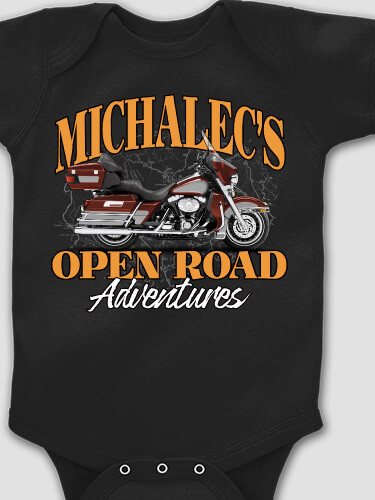 Open Road Black Baby Bodysuit