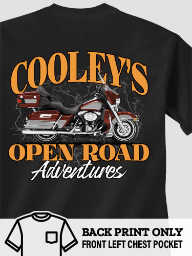 Open Road Black Pocket Adult T-Shirt