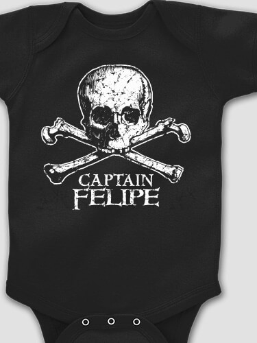 Pirate Captain Black Baby Bodysuit