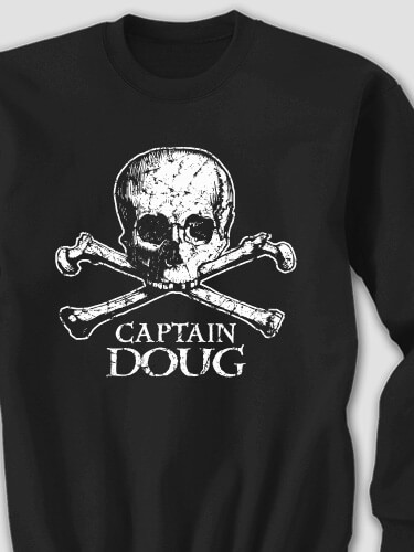 Pirate Captain Black Adult Sweatshirt