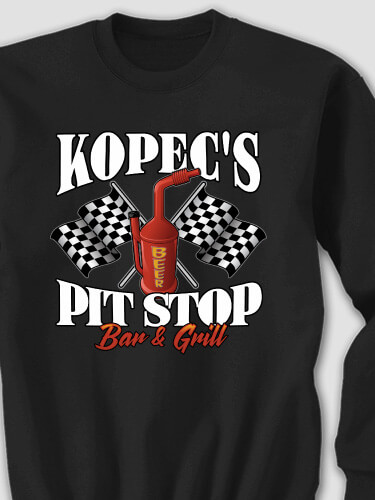 Pit Stop Black Adult Sweatshirt