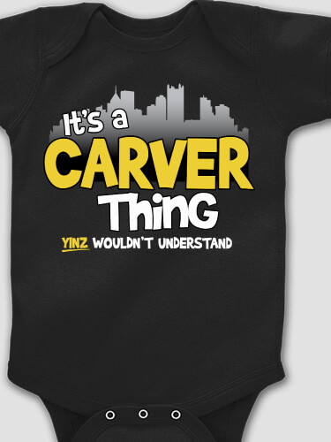 Pittsburgh Thing Black Baby Bodysuit