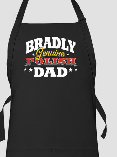 Polish Dad Black Apron