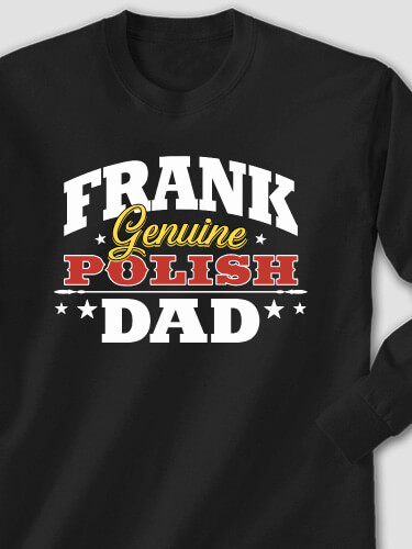 Polish Dad Black Adult Long Sleeve