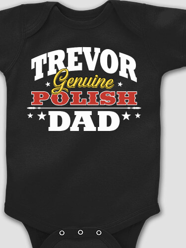 Polish Dad Black Baby Bodysuit