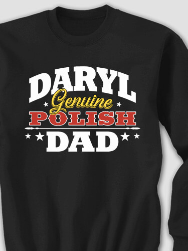Polish Dad Black Adult Sweatshirt