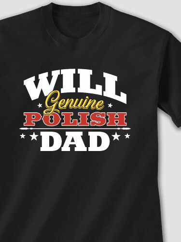 Polish Dad Black Adult T-Shirt