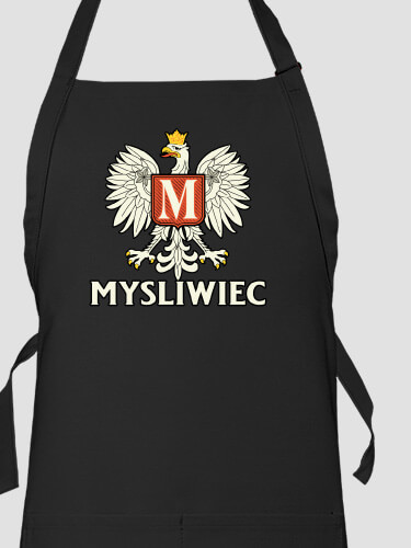 Polish Monogram Black Apron