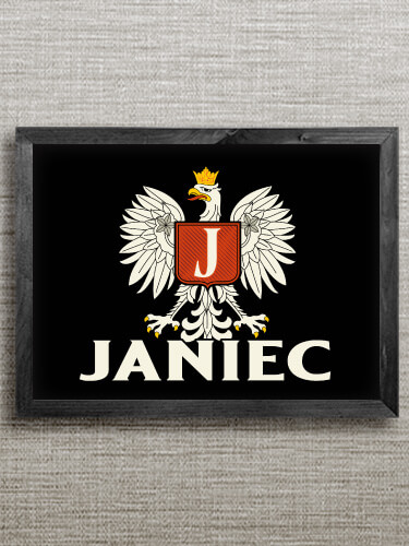 Polish Monogram Black Framed Wall Art 16.5 x 12.5