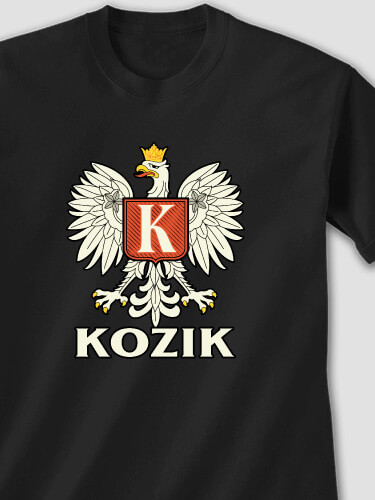 Polish Monogram Black Adult T-Shirt