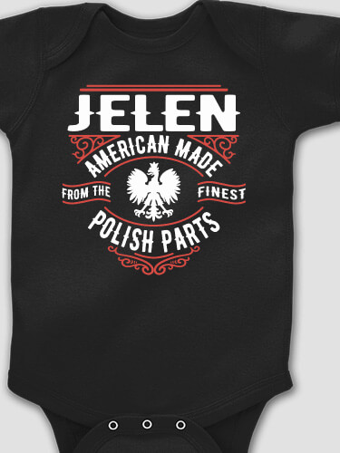 Polish Parts Black Baby Bodysuit