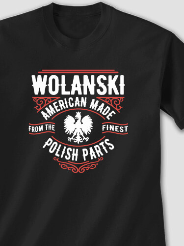 Polish Parts Black Adult T-Shirt